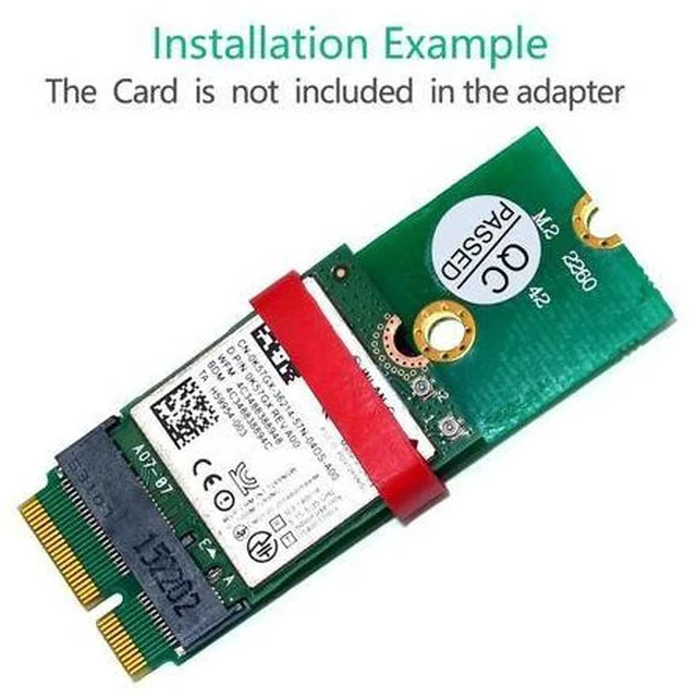 Alt view image 5 of 7 - QINDIAN Add On Card Converter M.2 E Key Adapter Raiser Key E to Key E Riser Card for Intel 7265/8260/8260/9260 M2 WiFi Cards