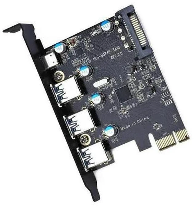 Main image of FOR PCI Express Card to 3 PORTS USB 3.0 1 PORT USB3.1 Type C Internal USB 3.0 20PIN 4 Ports USB HUB pcie to Type-c Converter Card