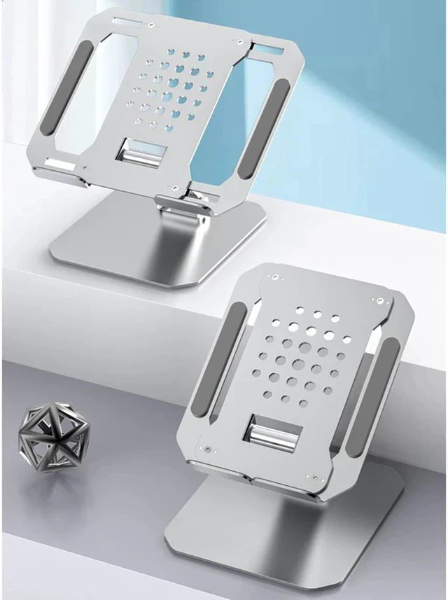Alt view image 3 of 5 - Two Levels Width Adjustable Tablet Stand Aluminum Laptop Stand Height Adjustment iPad Stand for iPad MacBook Tablet Accessories