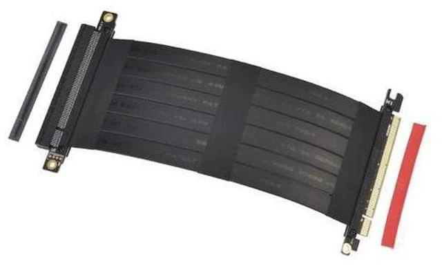 Alt view image 3 of 7 - QINDIAN Add On Cards PCI Express Riser Card Graphics PCI Express x16 Extension Cable 16x to 16x PCIE PCI-E PCI E Riser Extender
