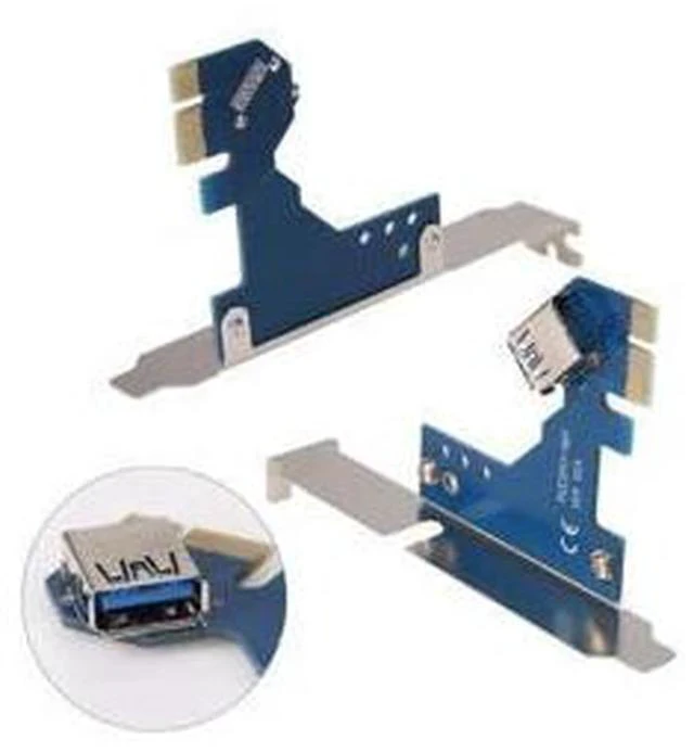 Alt view image 3 of 7 - Weastlinks Desktop PCI-Express PCI-e to PCI Adapter Card PCIe to Dual Pci Slot Expansion Card USB 3.0 Add on Cards Convertor