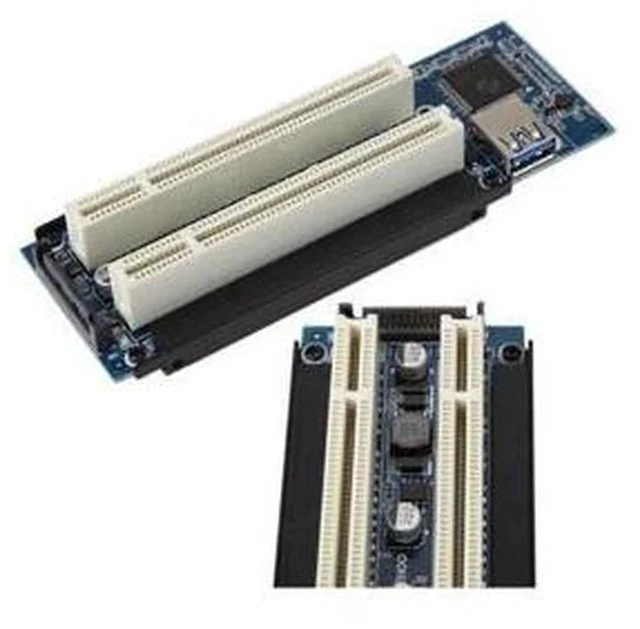 Alt view image 2 of 7 - Weastlinks Desktop PCI-Express PCI-e to PCI Adapter Card PCIe to Dual Pci Slot Expansion Card USB 3.0 Add on Cards Convertor