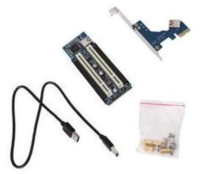 Alt view image 6 of 7 - Weastlinks Desktop PCI-Express PCI-e to PCI Adapter Card PCIe to Dual Pci Slot Expansion Card USB 3.0 Add on Cards Convertor