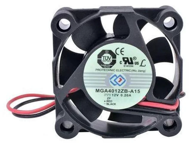 Alt view image 6 of 7 - MGA4012ZB-A15 4cm 40mm 4015 12V 0.20A 2-wire double ball bearing large air volume cooling fan