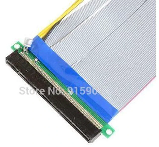 Alt view image 4 of 7 - 20cm PCI-E Express 16X to 16x Riser Extender Card with Molex IDE Power & Ribbon Cable
