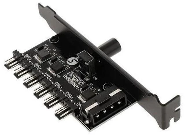 Alt view image 4 of 4 - 4-Pin Power 6 Channels PC Case CPU Splitter Cooler Cooling Fan Speed Controller for PC Fans 4 Pins 6 Ways