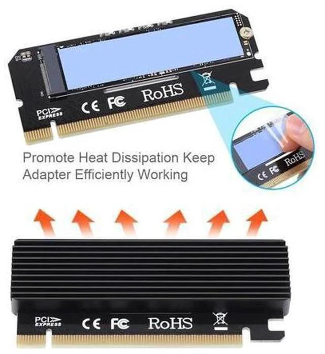 Alt view image 4 of 7 - M.2 to pcie x16 adapter Card pci-e to m.2 convert adapter NVMe SSD Adaptor m2 M Key Interface PCI Express 3.0