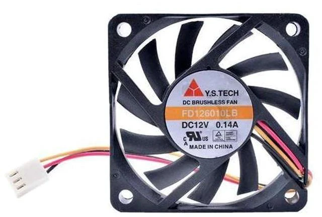 Alt view image 4 of 7 - FD126010LB 6cm 60mm 6010 12V 0.14A Computer CPU 3pin Silent Cooling Fan