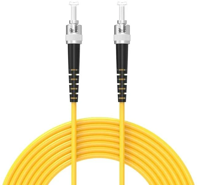Main image of 25Meters 82ft ST/UPC-ST/UPC Single-Mode Fiber Optic Cable ST to ST OS2 Jumper Optical Patch Cord Simplex 9/125um Yellow ST-ST