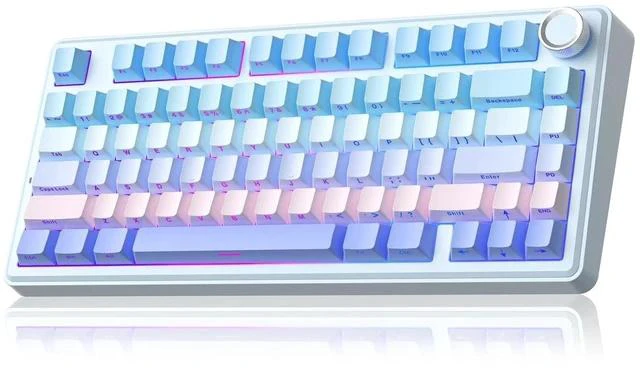 Main image of A75 Wireless Mechanical Keyboard, Hot Swappable Gaming Keyboard with RGB Backlit, Multifunction Knob