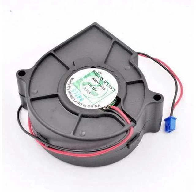 Alt view image 2 of 7 - RBH7530S 75mm 75x75x30mm DC12V 0.70A 2 lines turbo blower blower cooling fan with high air volume