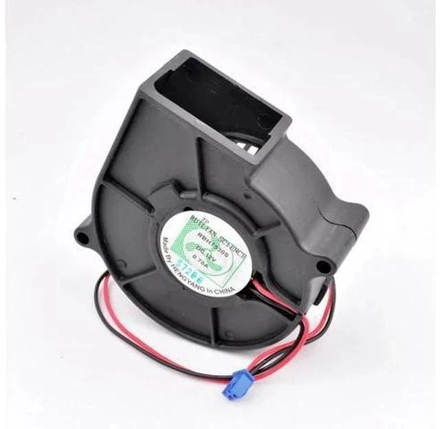 Alt view image 4 of 7 - RBH7530S 75mm 75x75x30mm DC12V 0.70A 2 lines turbo blower blower cooling fan with high air volume
