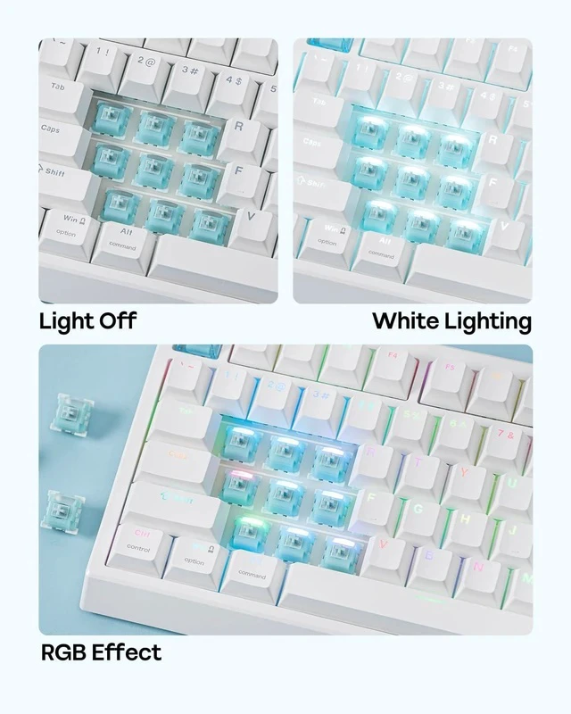 Alt view image 4 of 7 - Creamy Jade Magnetic Switches, 70Pcs Factory Pre-lubed, with Light Diffuser & Thocky Sound, Linear Hall Effect Switches for Magnetic Gaming Keyboard