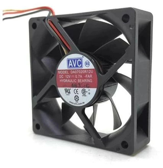 Alt view image 4 of 4 - For AVC 7020 da07020r12u 12v3 line large air volume speed measuring computer case power supply CPU cooling fan