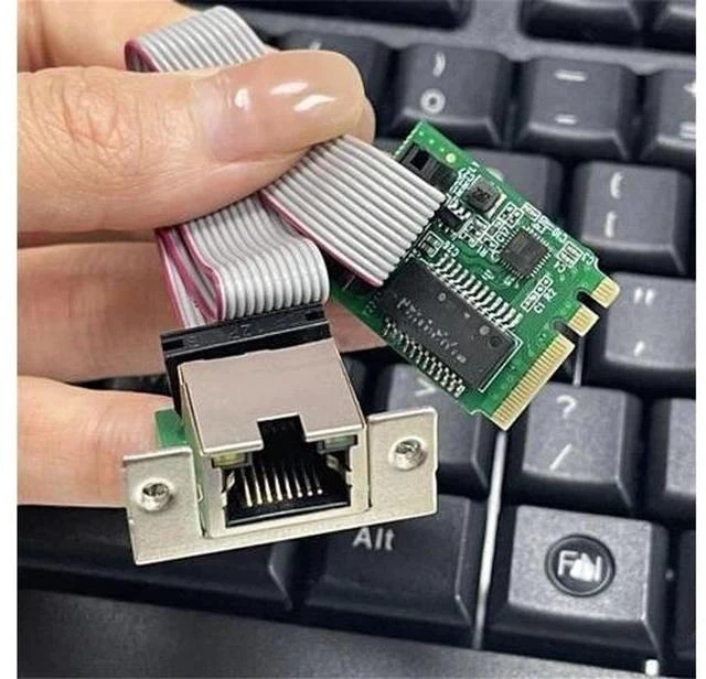 Alt view image 2 of 2 - M.2 A-Key and E-Key Adapter Card to Single RJ45 Port 10/100/1000 Ethernet Card for Desktop PCs