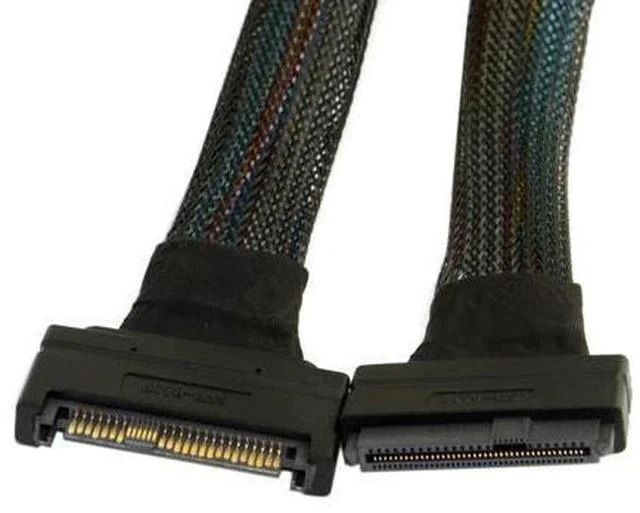 Main image of 50cm U.2 U2 SFF-8639 NVME PCIe SSD Cable Male to Female 68pin Extension Cable