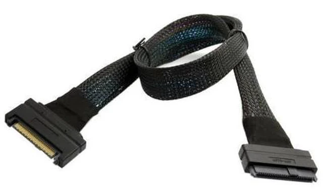 Alt view image 4 of 5 - 50cm U.2 U2 SFF-8639 NVME PCIe SSD Cable Male to Female 68pin Extension Cable