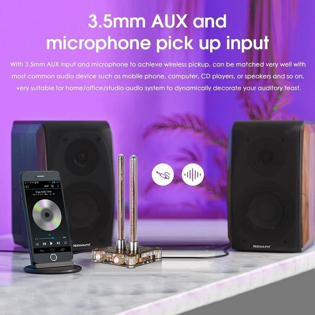 Alt view image 2 of 7 - VU9 Pixie Tube Sound Level Meter Retro Nixie Tube Audio Spectrum MIC Pickup for Home Desktop Decoration (Black, 3.35 inch), XX-VU9-2024