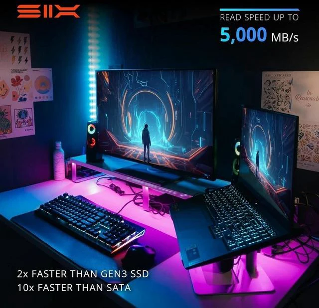 Main image of NVME X7400 M.2 SSD PCIe 4.0-512GB m.2 2280 ssd, Read UP to 5000MB/s for Gaming PS5 Memory Storage Expansion with Heatsink, Internal Solid State Hard Drive PCIe gen 4x4 Nvme for Laptop Desktop pc