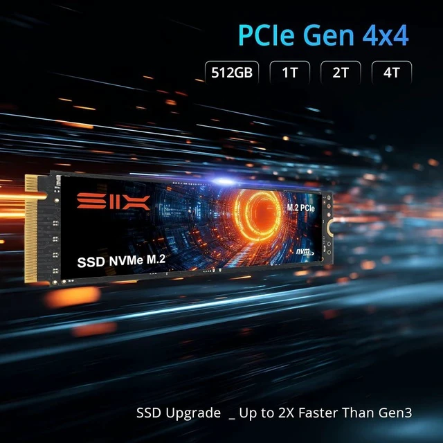 Alt view image 4 of 5 - NVME X7400 M.2 SSD PCIe 4.0-512GB m.2 2280 ssd, Read UP to 5000MB/s for Gaming PS5 Memory Storage Expansion with Heatsink, Internal Solid State Hard Drive PCIe gen 4x4 Nvme for Laptop Desktop pc