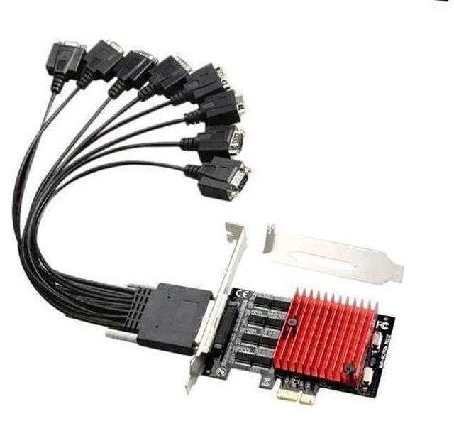 Main image of FOR PCIE to 8-Port RS232 Expansion Card PCI-E 8-Port DB9 Serial Card 8-Chipset PCI-Express Control Card