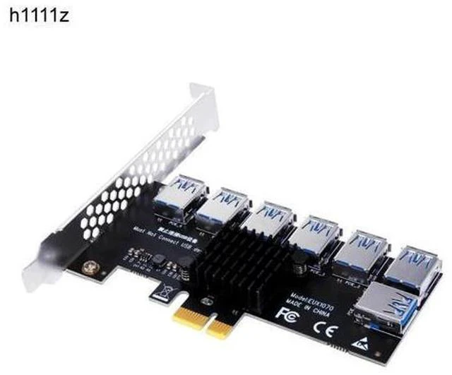 Main image of Gold PCI Express Multiplier Riser PCIE 1 to 7 PCI Express X16 USB Miner Adapter Extender PCI-e Riser For PC Graphics Card Mining