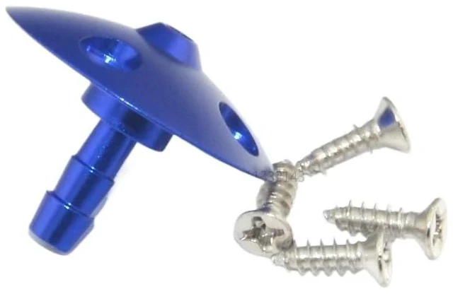 Alt view image 2 of 5 - Compatible with KUZA Compatible with TOC CNC Aluminum Rounded Fuel Vent Line Plug for RC Airplane Boats Upgrade Accessories Parts(Blue)