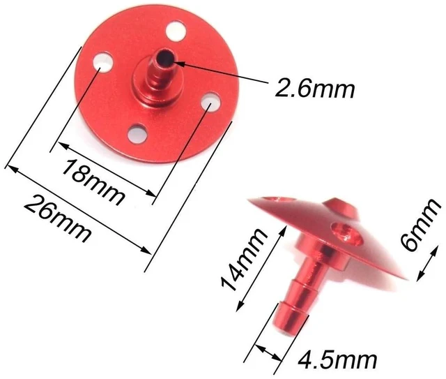 Alt view image 4 of 5 - Compatible with KUZA Compatible with TOC CNC Aluminum Rounded Fuel Vent Line Plug for RC Airplane Boats Upgrade Accessories Parts(Blue)