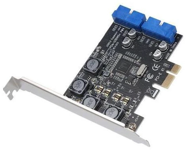 Alt view image 3 of 6 - Super Speed PCI Express to Dual 20 Pin USB 3.0 Controller Card PCI-E X1 to 2 Ports USB 3.0 Header With Low Profile Bracket
