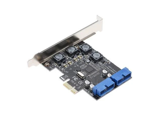 Alt view image 4 of 6 - Super Speed PCI Express to Dual 20 Pin USB 3.0 Controller Card PCI-E X1 to 2 Ports USB 3.0 Header With Low Profile Bracket