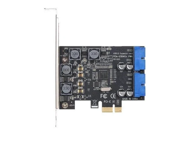 Alt view image 5 of 6 - Super Speed PCI Express to Dual 20 Pin USB 3.0 Controller Card PCI-E X1 to 2 Ports USB 3.0 Header With Low Profile Bracket