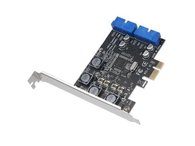 Alt view image 6 of 6 - Super Speed PCI Express to Dual 20 Pin USB 3.0 Controller Card PCI-E X1 to 2 Ports USB 3.0 Header With Low Profile Bracket