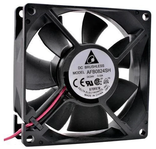 Alt view image 2 of 3 - AFB0824SH 8cm 80x80x25mm DC24V 0.33A 2 lines double ball bearing large air volume inverter cooling fan
