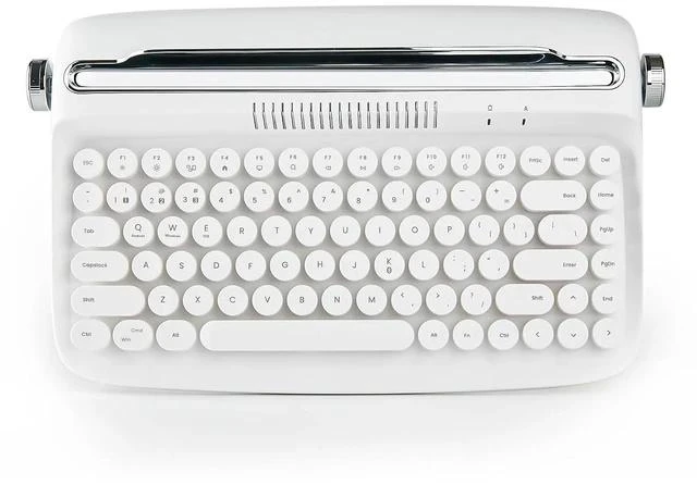 Main image of ACTTO B303 Wireless Keyboard, Retro Bluetooth Aesthetic Typewriter Style Keyboard with Integrated St