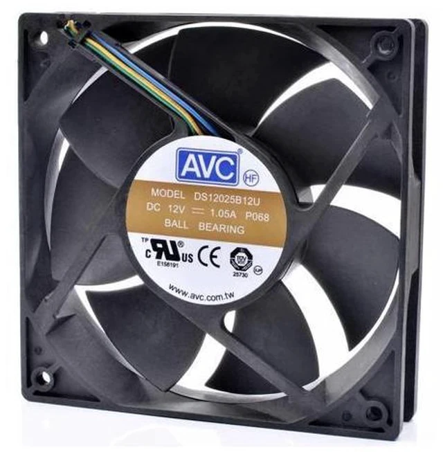 Alt view image 2 of 7 - DS12025B12U 12cm 12025 120x120x25mm 12V 1.05A 4 lines 4pin pwm server chassis cooling fan