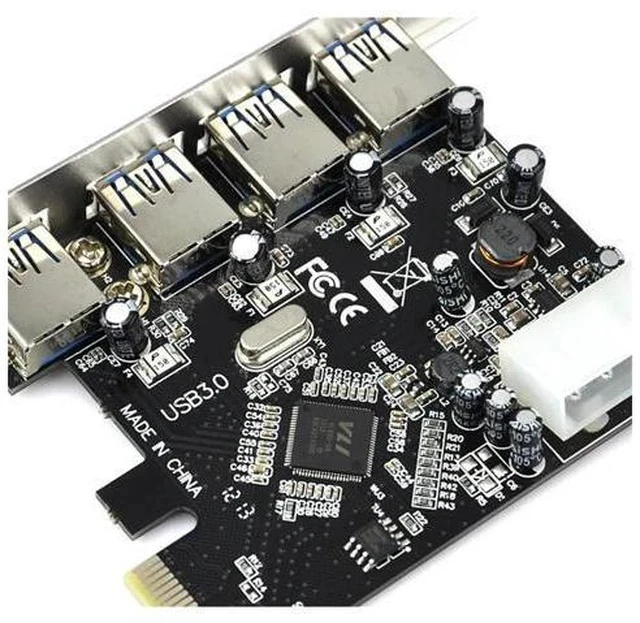 Alt view image 3 of 7 - 4 Ports USB 3.0 Pci-e Expansion Card PCIe PCI Express USB 3.0 HUB 4-Port Adapter adapter 4-port USB 3 0 PCI e PCIe express#T3
