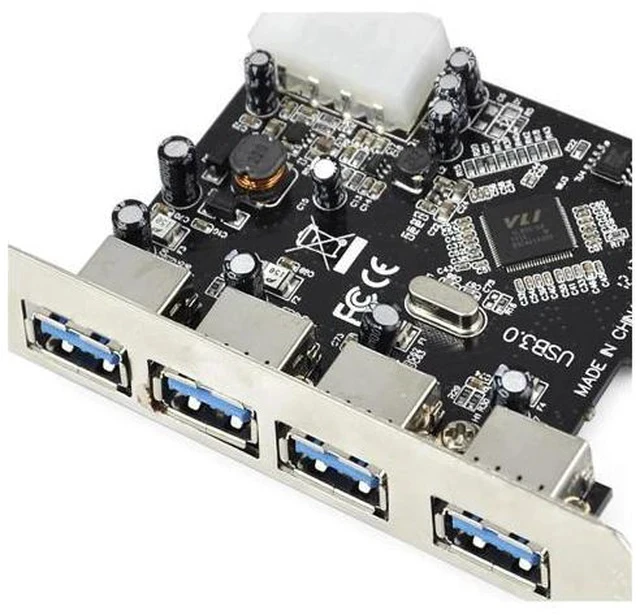 Alt view image 5 of 7 - 4 Ports USB 3.0 Pci-e Expansion Card PCIe PCI Express USB 3.0 HUB 4-Port Adapter adapter 4-port USB 3 0 PCI e PCIe express#T3