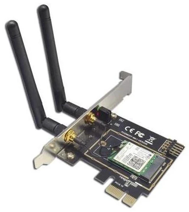 Alt view image 6 of 7 - M.2 Wifi Adapter M2 Ngff Key A E To Mini Pci Express Wifi Raiser PCI E 1X NGFF Wireless Support 2230 2242 Mini Pcie Network Ca