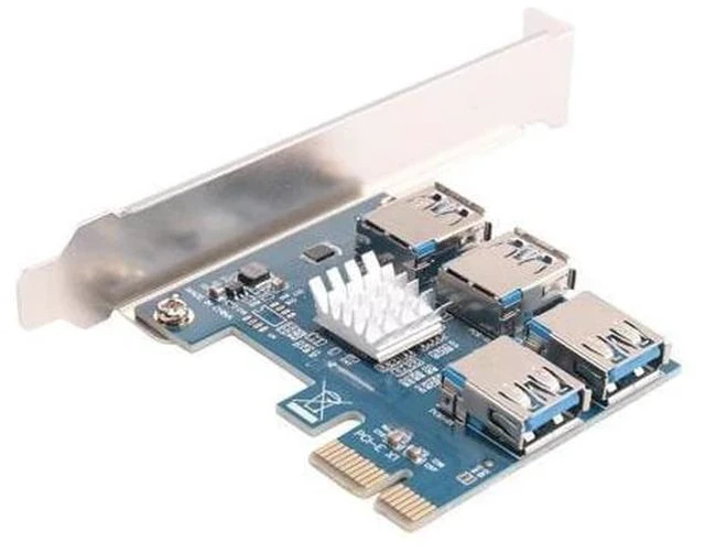 Main image of PCI card multiplier PCIE 1 to 4 USB GPU X1 X16 PCI-E adapter card video card for miners mining