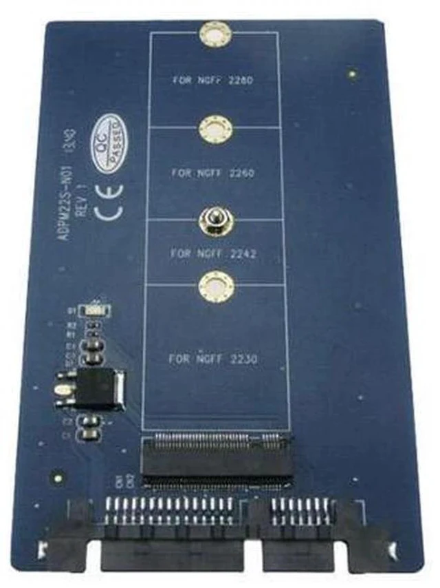 Alt view image 5 of 6 - B key (M.2) NGFF SSD M.2 to 22pin SATA card 2.5 SATA to B key NGFF(M.2) SSD converter