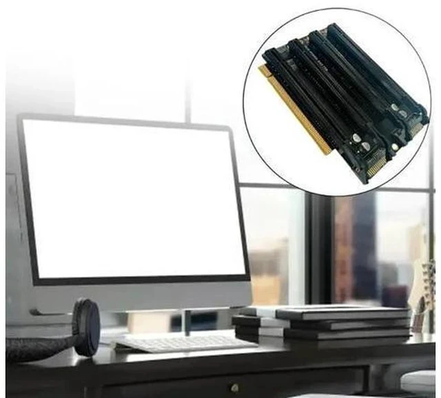 Alt view image 6 of 7 - PCIE3.0 x16 1 to 4 Expansion Card PCIe-Bifurcation x16 to X4X4X4X4 Power Supply Gen3 Split Card Splitter Card