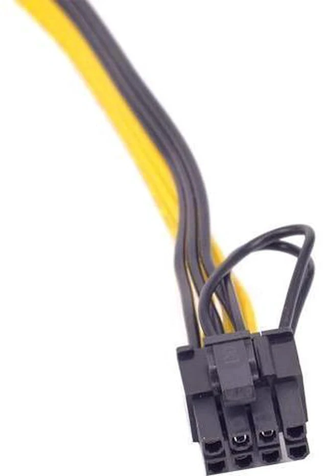 Alt view image 5 of 7 - 6PCS PCIe 6Pin to 6+2 Pin Power Supply Cable 8 Pin to 6 Pin PCI Express Graphics Card Power Cable GPU to GPU Male Port for Server 6Pin Converter Board BTC Miner (80cm,6PCS a Lot)