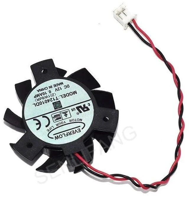 Alt view image 5 of 7 - New Graphics Card Cooling T124010DL DC12V 0.1A Two Lines Cooler