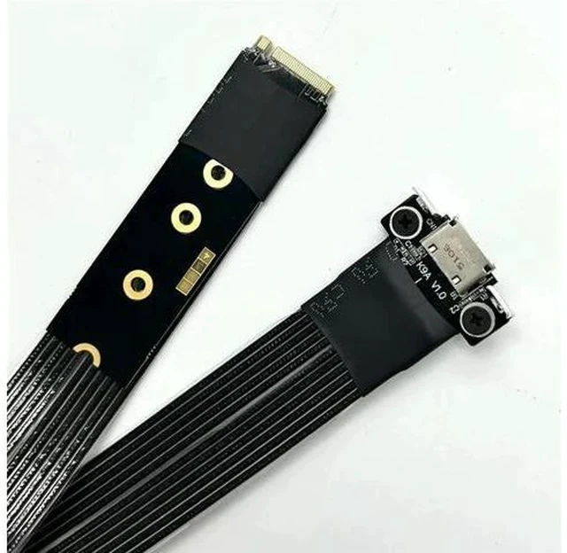 Alt view image 2 of 5 - YOC-Oculink SFF-8611/8612 PCIE 4.0 X4 Gen4 M. 2 Nvme To Graphics Card Adapter Cord External Extension Cable