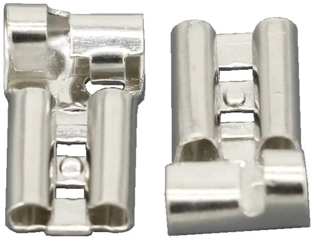 Alt view image 2 of 4 - 50 PCS 4.8 Series Bend Buttons 4.8 * 0.5MM 187 Female Terminals Tinned