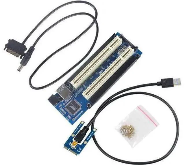 Main image of ITHOO 32 bit 33MHz Mini PCI-e to Dual PCI Expansion Card PCI Slot Support Capture Card Gold Tax Card Sound Card Parallel Port Card