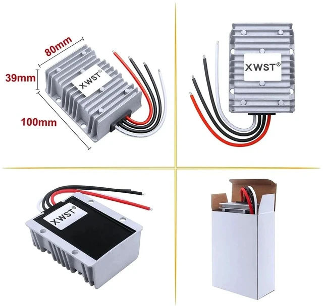 Alt view image 5 of 7 - DC DC 24V Battery Charger 9-35V to 29.2V 18-35V to 29.2V 2A -20A Constant Current Lithium Lead-Acid with Waterproof(5A 75 Golden,18-35V-29.2V)