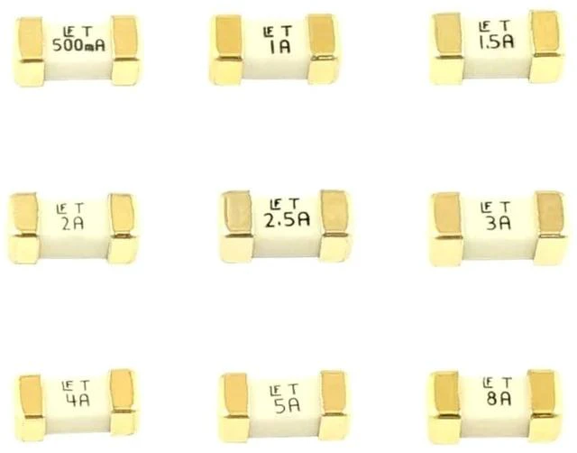 Main image of 10Pcs Gold LF 1808 Slow Blow Fuse 452 SMD SMT 125V 72V T 0.5A 500mA 1A 1.5A 2A 2.5A 3A 4A 5A 8A Surface Mount Time Delay Holder(2A)