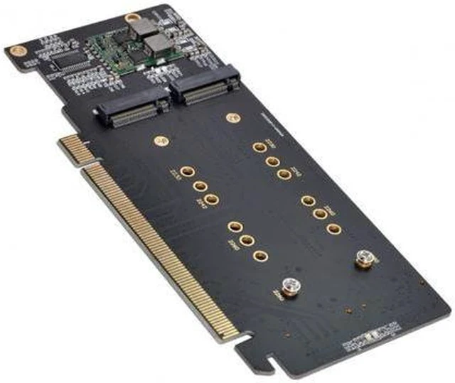 Alt view image 5 of 6 - 4X NVME M.2 AHCI to PCIE Express 3.0 Gen3 X16 Raid Card VROC Raid0 Hyper Adapter