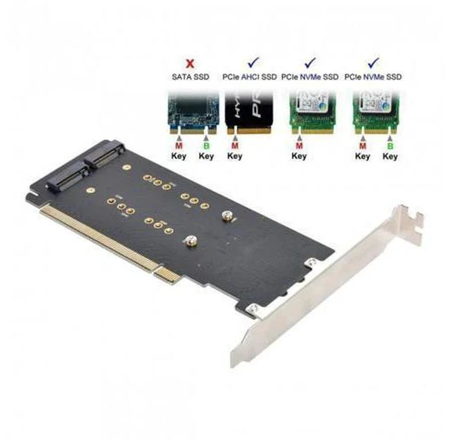 Alt view image 3 of 7 - Shenzhong 4X NVME M.2 AHCI to PCIE Express 3.0 Gen3 X16 Raid Card VROC Raid0 Hyper Adapter